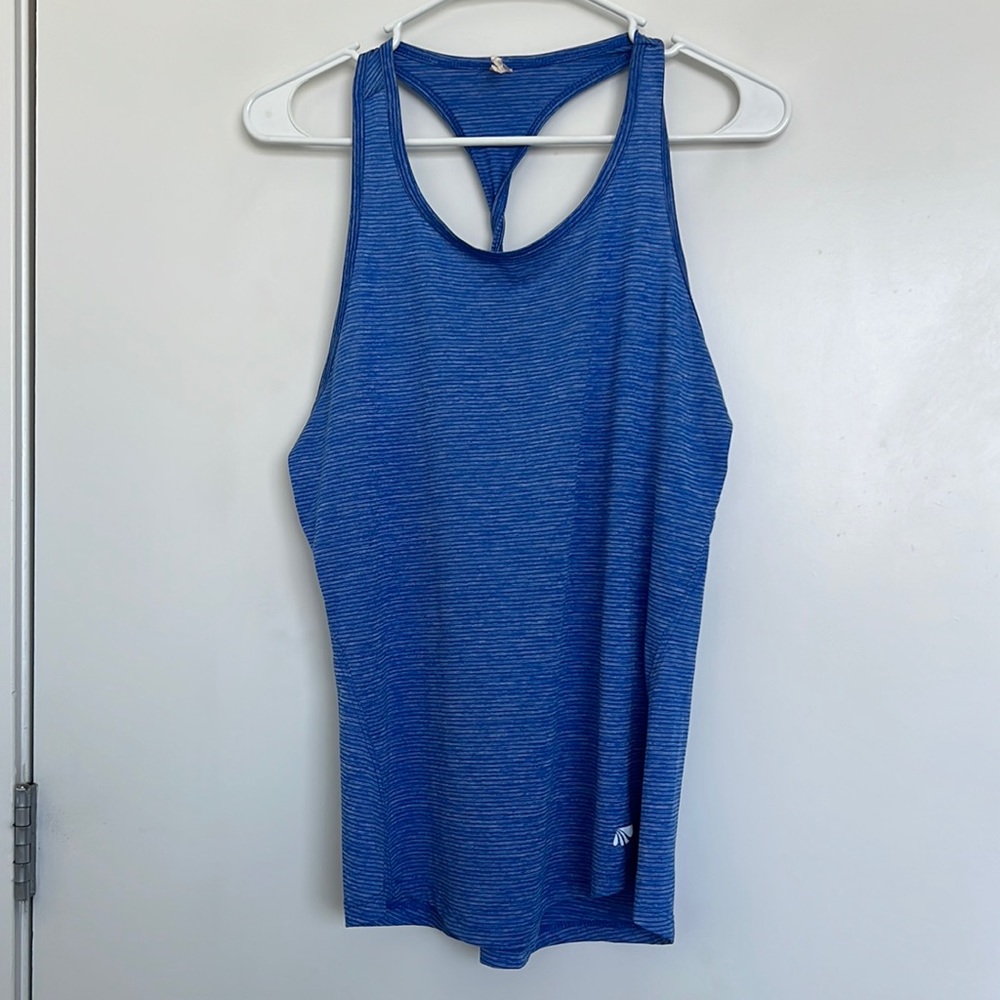 Blue workout tank